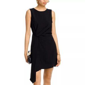 165$ Stellah Draped Mini Bodice Party Cocktail Dress Sleeveless Size S Black